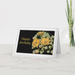 Carte d'anniversaire florale