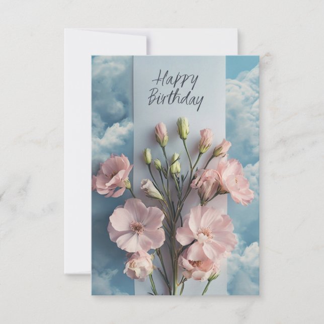 Carte d'anniversaire florale classique (Devant)