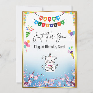 Carte d'anniversaire florale élégante pour elle.