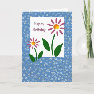 Carte d'anniversaire florale (grande impression)