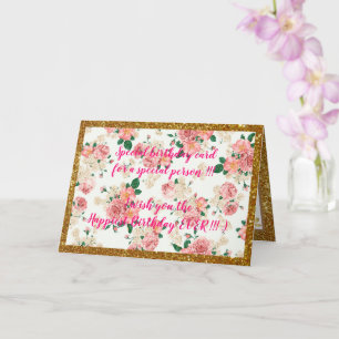 Carte d'anniversaire florale la plus élégante