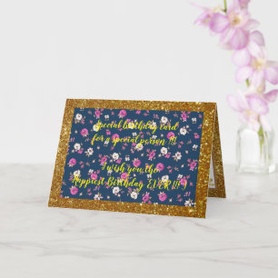 Carte d'anniversaire florale la plus élégante