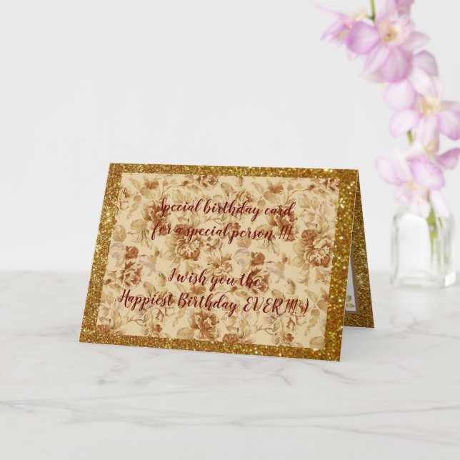 Carte d'anniversaire florale la plus élégante (Orchidée)