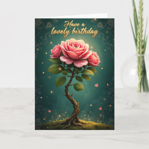 Carte d'anniversaire florale magique