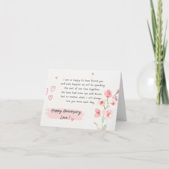 Carte d'anniversaire florale mignonne (Devant)