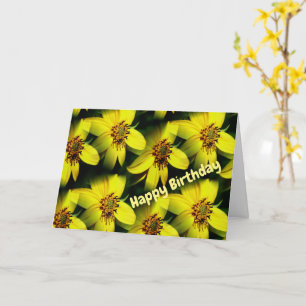 Carte d'anniversaire florale Petite Sunflower