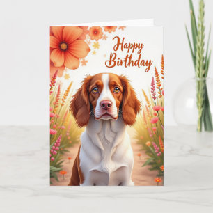 Carte d'anniversaire florale pour animal de compag