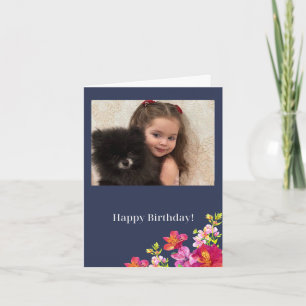 Carte d'anniversaire florale pour elle