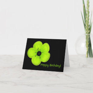 Carte d'anniversaire florale tropicale