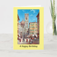 Carte d'anniversaire - Florence, Italie