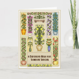 Carte d'anniversaire florissante