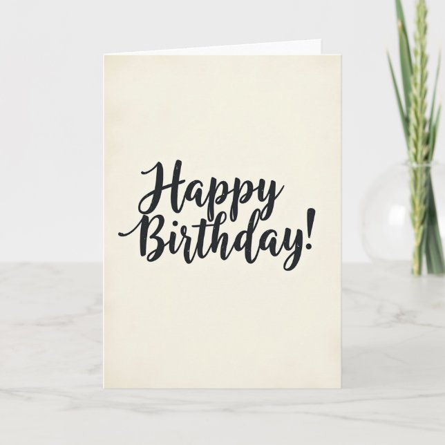 Carte d'anniversaire Flourished Script (Devant)