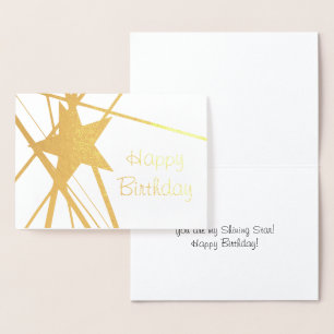 Carte d'anniversaire Foil Shining Star