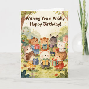 Carte d'anniversaire follement heureuse