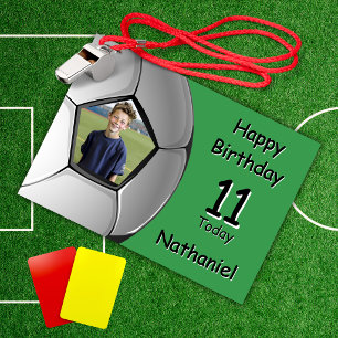 Carte d'anniversaire Football Deux Photos Tout Âge