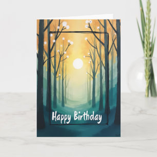 Carte d'anniversaire Forest Glow