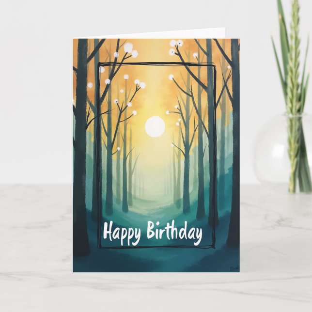 Carte d'anniversaire Forest Glow (Devant)