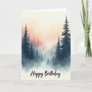 Carte d'anniversaire Forêt Paisible