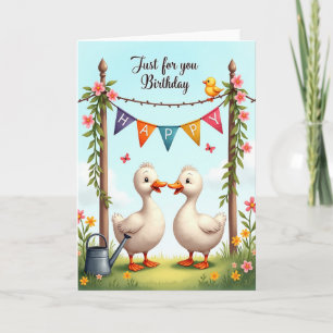 Carte d'anniversaire Fowl Friends