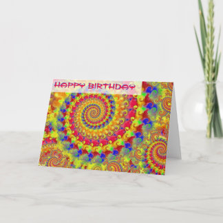 Carte d'anniversaire fractionnée Jaune