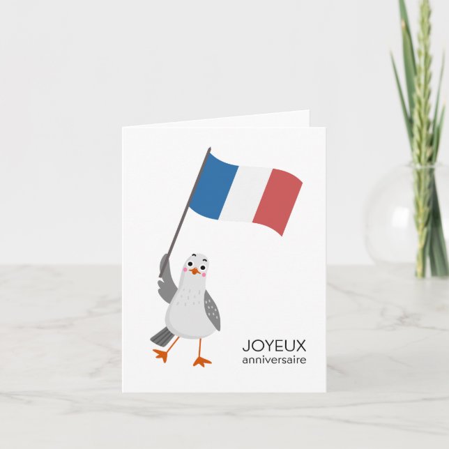 Carte d'anniversaire française - Joyeux anniversai (Devant)