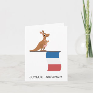 Carte d'anniversaire française - Joyeux anniversai