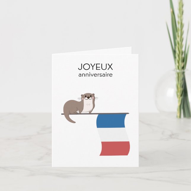 Carte d'anniversaire française - Joyeux anniversai (Devant)
