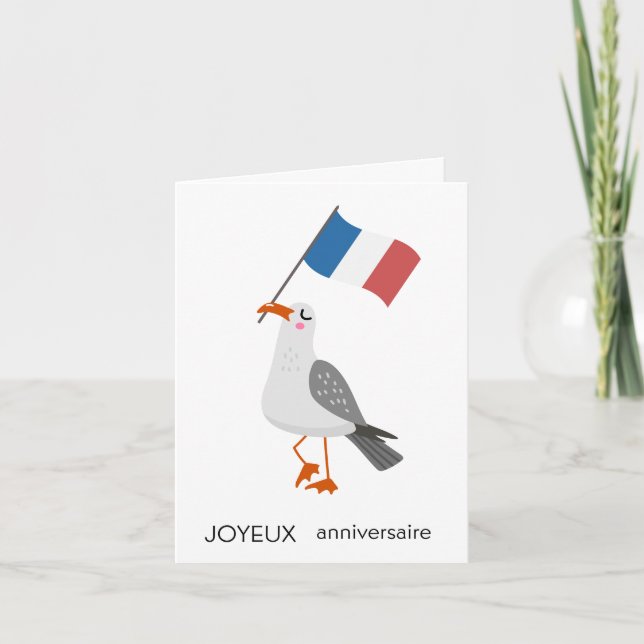 Carte d'anniversaire française - Joyeux anniversai (Devant)