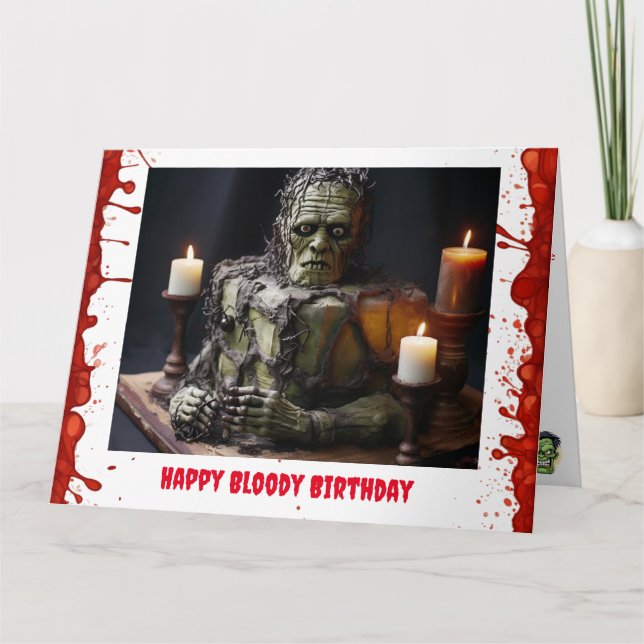 Carte d'anniversaire Frankenstein (Devant)