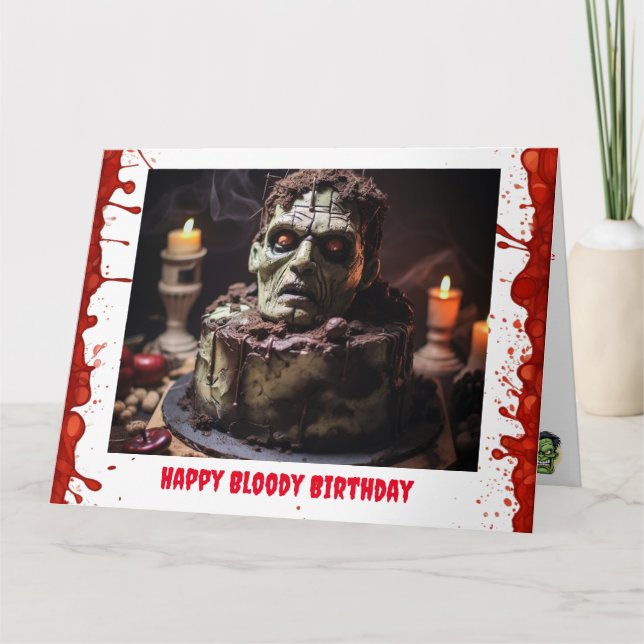 Carte d'anniversaire Frankenstein (Devant)