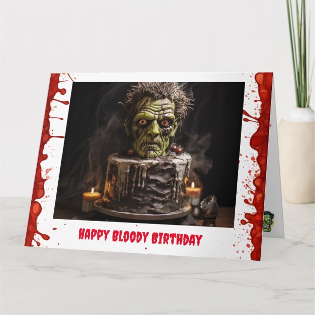 Carte d'anniversaire Frankenstein (Devant)