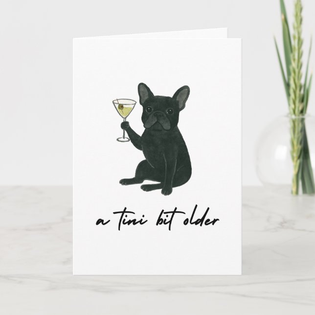 Carte d'anniversaire French Bulldog Frenchie Marti (Devant)