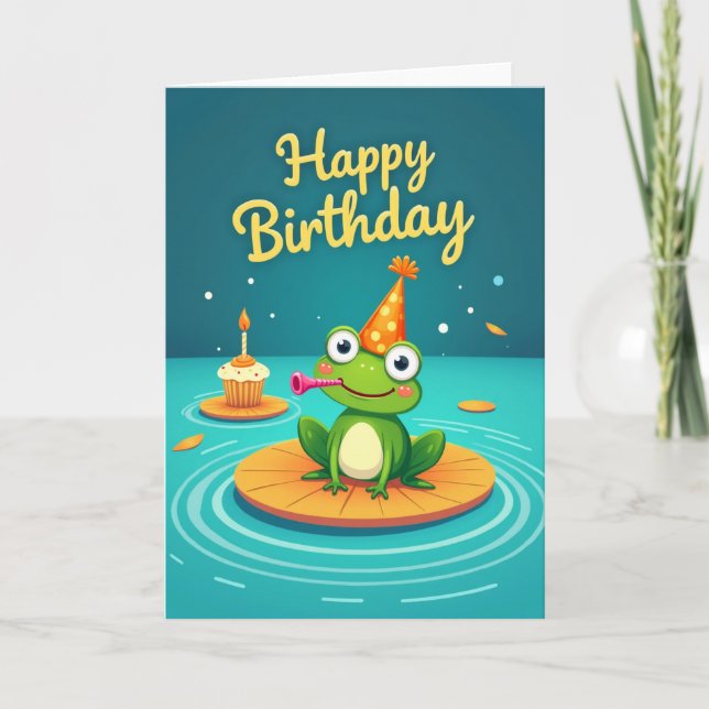 Carte d'anniversaire Froggy (Devant)