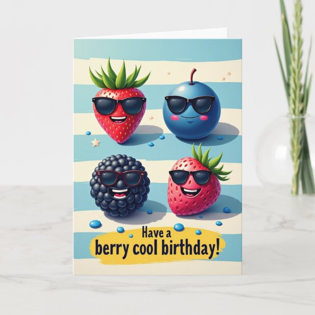 Carte d'anniversaire Fruit Joyeux (Devant)