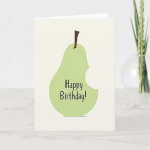 Carte d'anniversaire Fruit Mordillé avec Humour
