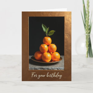 Carte d'anniversaire Fruit Orange Joyeuse