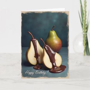 Carte d'anniversaire Fruit sarcelle