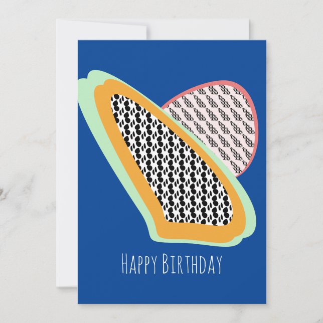 Carte d'anniversaire Fruits Papaye Pitaya (Devant)