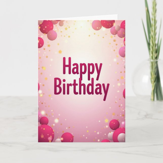 Carte d'anniversaire Fuchsia (Devant)