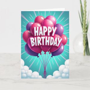 Carte d'anniversaire Fuchsia Party