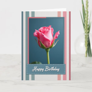 Carte d'anniversaire Fuchsia Rose