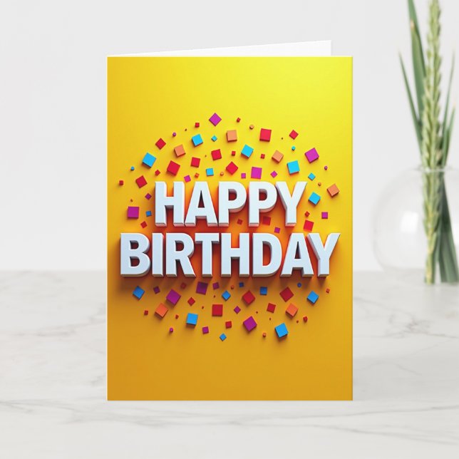 Carte d'anniversaire fun à pois (Devant)