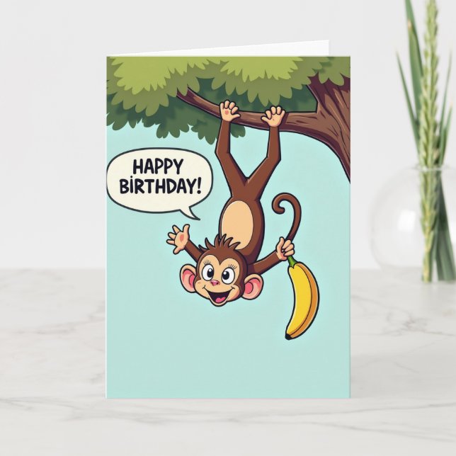 Carte d'anniversaire fun Jungle (Devant)