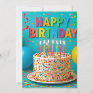 Carte d'anniversaire Funfetti