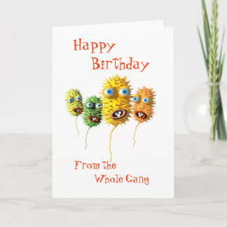 Carte d'anniversaire Funny Bacteria