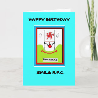 CARTE D'ANNIVERSAIRE FUNNY RUGBY