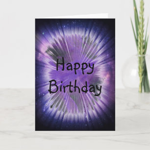 Carte d'anniversaire Galaxie Violette