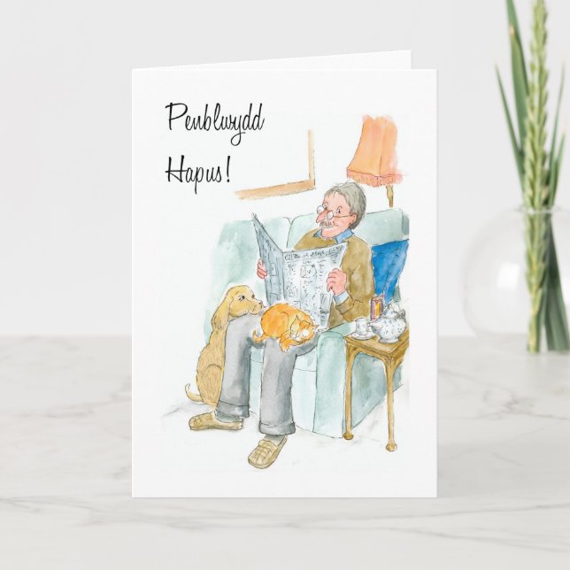 Carte d'anniversaire galloise pour un homme (Devant)