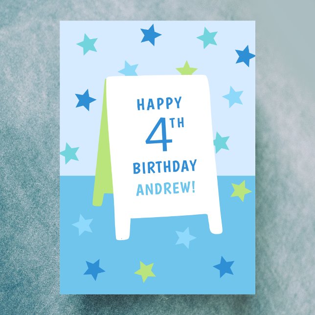 Carte d'anniversaire garçon âge personnalisé (Créateur téléchargé)