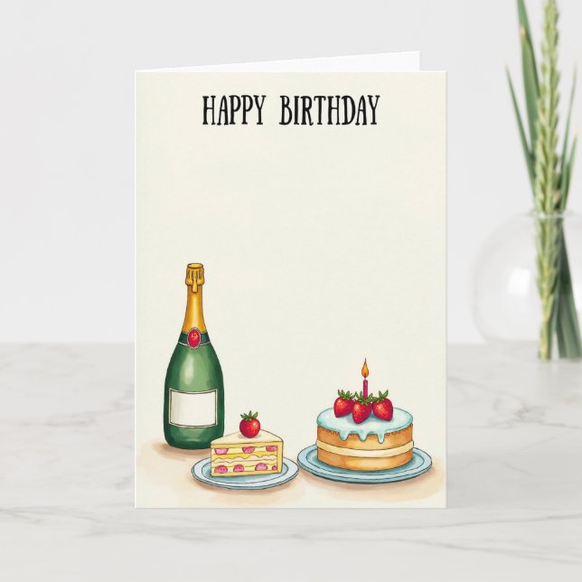 Carte d'anniversaire Gâteau à la Crème (Devant)